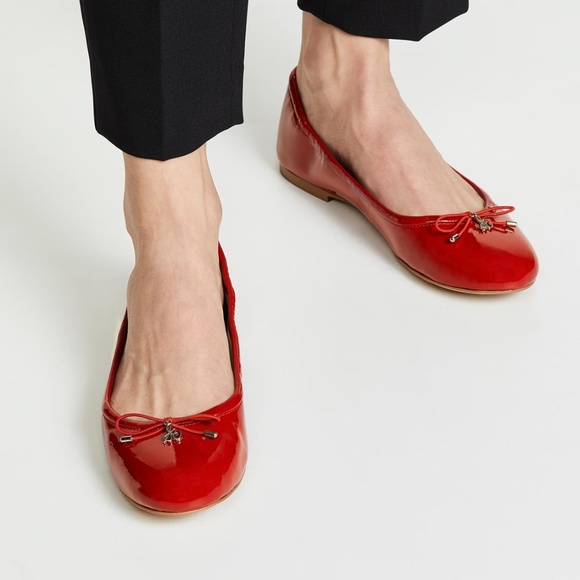 sam edelman red ballet flats